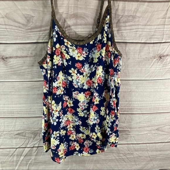 Torrid Floral Lace Up Back Challis Swing Cami - Picture 3 of 11